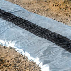 Metalized Aluminum on Black Plastic Mulch